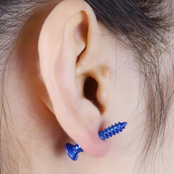 New 2 PAIR New Colors Stainless Steel | Easy To Wear | Trendy Design | Punk - Picture 2 of 16